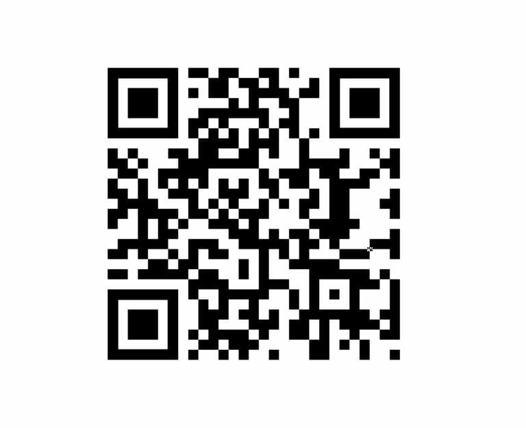 A black and white qr code on a white background.