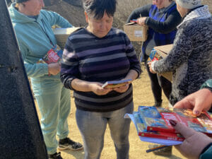 Distribution of aid in the villages 48