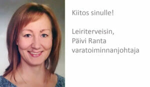 Paivi kiitos sinulle