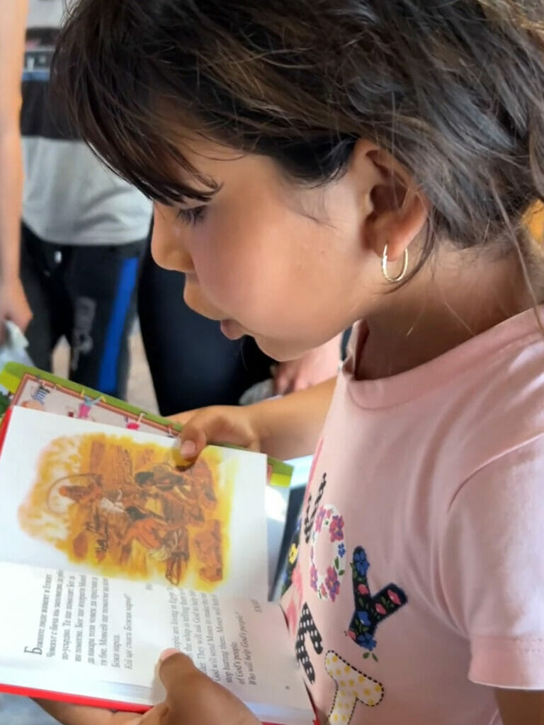 A girl reading