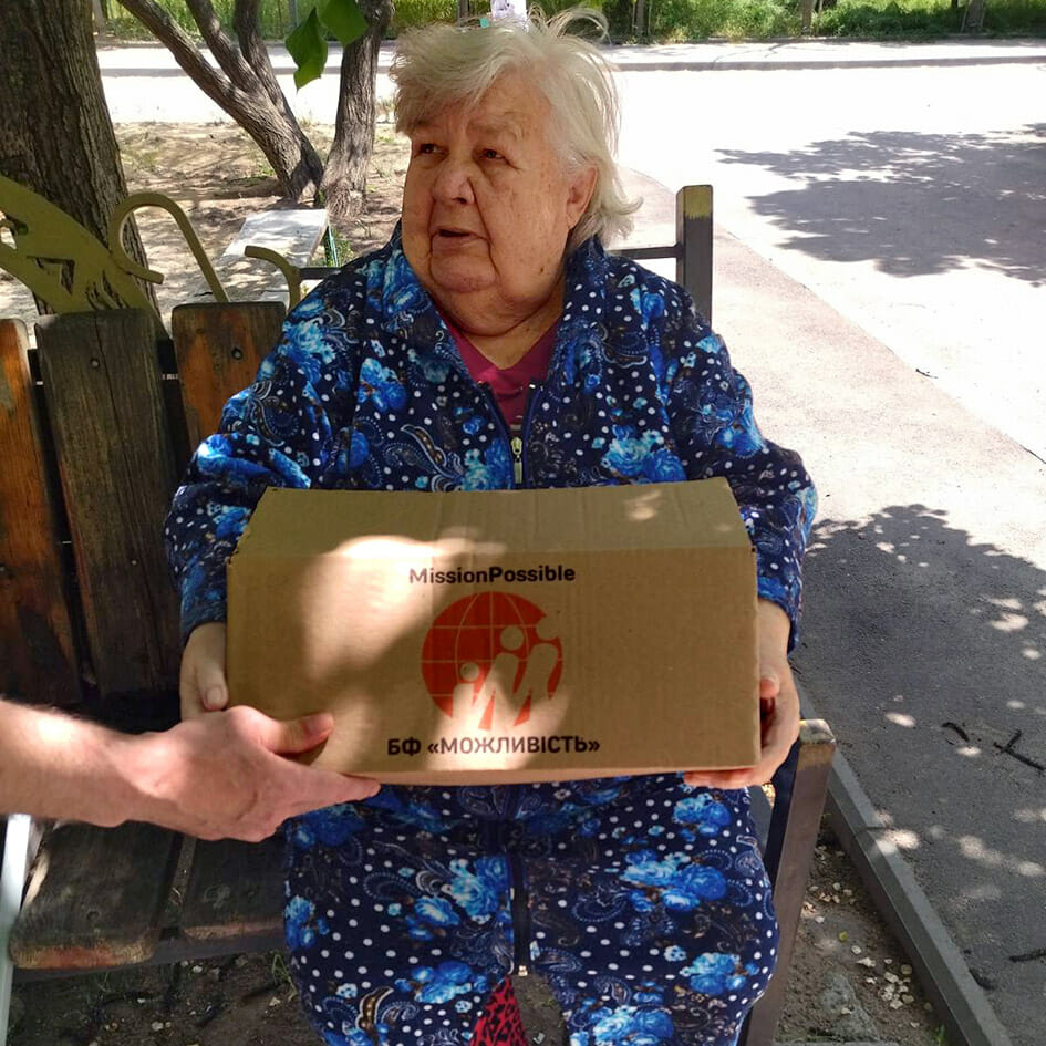 Grandma receives packet