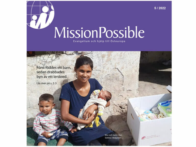 Mission Possible magazine cover featuring a woman with a baby.