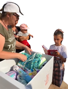 Girl reads children's Bible TRANSPARENT