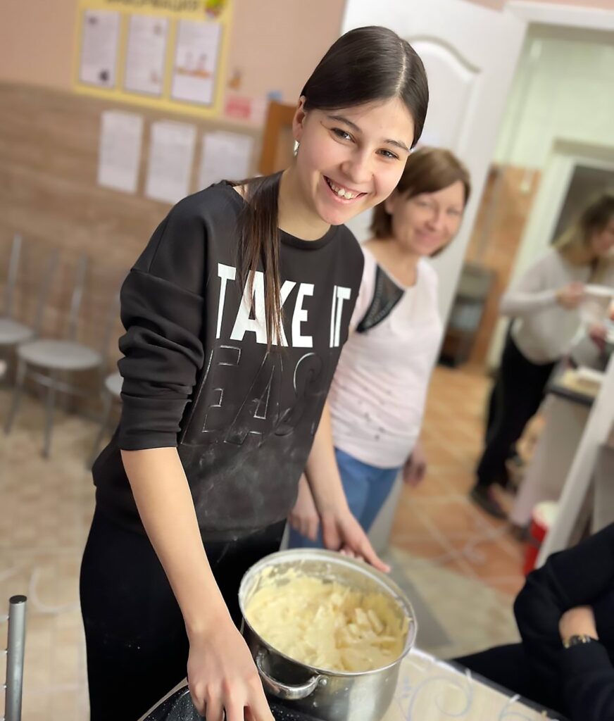 Diana in kitchen