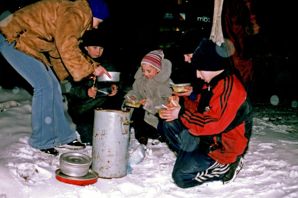 Krasnoyarsk street patrol in winter