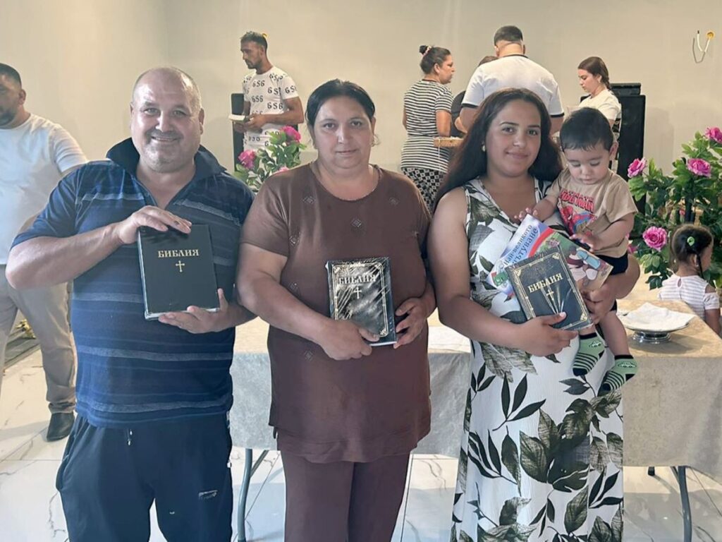 Family in church