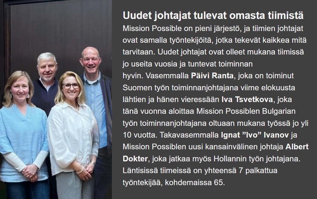 Jumalan työtovereina 3 Uudet johtajat harmaa