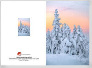 Kuunsirppi etu ja takakansi varjolla www